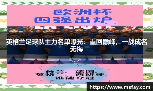 英格兰足球队主力名单曝光：重回巅峰，一战成名无悔
