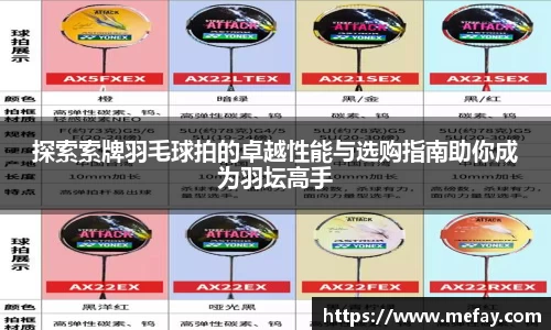 探索索牌羽毛球拍的卓越性能与选购指南助你成为羽坛高手