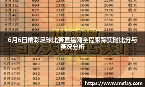 6月6日精彩足球比赛直播网全程跟踪实时比分与赛况分析